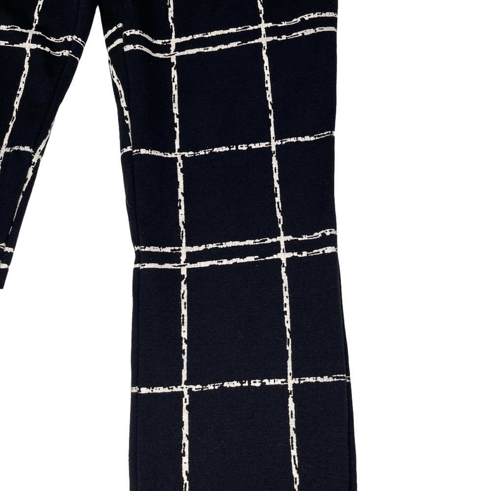 Express Columnist Classic Black Checkered  Plaid Mid Rise Crop Pants Size 00 - Picture 2 of 10